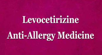 Levocetirizine anti allergy medicine